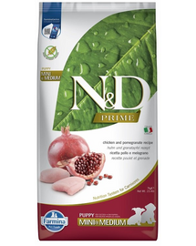 FARMINA N&D PRIME PUPPY MINI & MEDIUM 7 kg Hrana pentru catei de talie mica si medie, cu pui si rodie