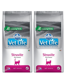 FARMINA Vet Life Cat Struvite 2x10 kg pentru pisici cu probleme ale tractului urinar