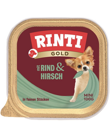 RINTI Gold Venison&Beef Mini vanat si vita conserva pentru caine 100 g