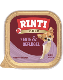 RINTI Gold Duck&Poultry Mini rata si pasare conserva hrana pentru caini 100 g