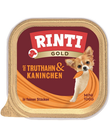 RINTI Gold Turkey&Rabbit Mini curcan si iepure pentru caini 100 g
