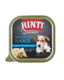 RINTI Feinest Poultry Pure&Veal pasare si vitel conserva caini 150 g