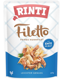 RINTI Filetto in Jelly Chicken&Duck plic hrana in aspic pentru caini 100 g pui si rata