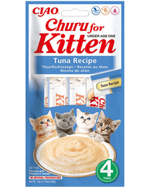 INABA Kitten Tuna 4x14 g recompensa cu ton pentru pisoi