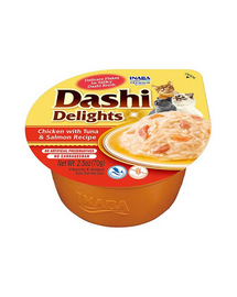 INABA Cat Dashi Delights hrana umeda pisica 70 g pui, ton si somon