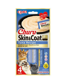 INABA Churu Skin&Coat 4x14g cu ton gustare cremoasa pisici