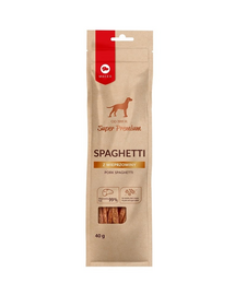MACED Super Premium Spagetti Recompense caini, sub forma de spaghete, cu porc 40 g