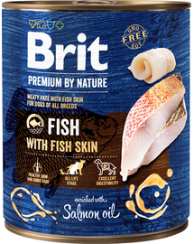 BRIT Premium by Nature Fish&Fish Skin 800 g hrana naturala caini, peste si piele de peste