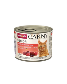 ANIMONDA Carny Senior Vită și Inimă de Curcan 200 g