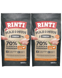 RINTI MAX-I-MUM Chicken hrana uscata caini adulti, cu pui 2 x 12 kg