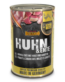 BELCANDO Super Premium hrana umeda caini, pui si rata cu mei 400 g