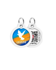WAU-DOG Smart ID pandativ cu cod QR, pentru caini, forma cerc