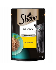 SHEBA Delicacy in jelly 85g bucati de pui in gelatina pentru pisici