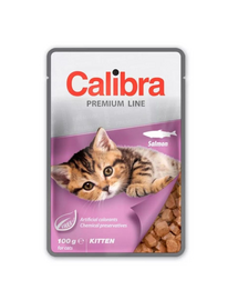 CALIBRA Cat Premium Line Kitten Salmon 100 g cu somon hrana pentru pisoi
