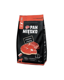 PAN MIĘSKO Hrana caini adulti talie mica, cu vita si capra 9kg