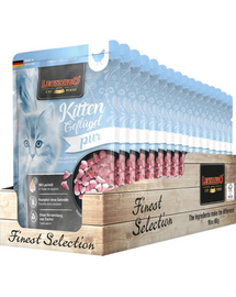 LEONARDO Finest Selection Kitten hrana pisoi 16x85 g cu pasare de curte