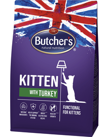 BUTCHER'S Functional Cat Kitten hrana pisicute 3x800 g curcan