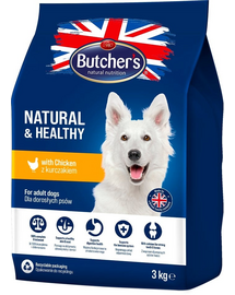BUTCHER'S Natural&Healthy hrana arome mixte pentru caini 2 x 3 kg cu pui si vita