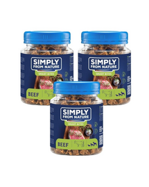SIMPLY FROM NATURE Smart Bites Snack cu vita pentru caini 3x130 g