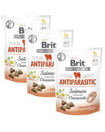 BRIT Care Dog Functional snack antiparasitic 3x150 g recompense antiparazitare cu somon