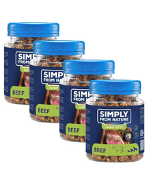 SIMPLY FROM NATURE Smart Bites 4x130 g cu vita, pentru caine