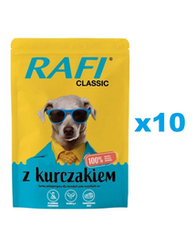 RAFI Classic plicuri cu pui hrana pentru caini 10x400g