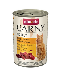 ANIMONDA Carny Adult vită, pui și inimi de rață 400 gr