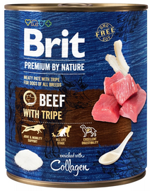 BRIT Premium by Nature 800 g hrana caini, carne de vita si maruntaie
