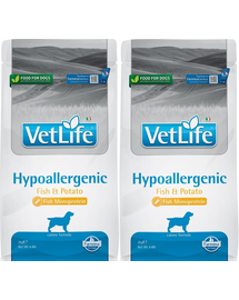 FARMINA Vet Life Hypoallergenic Fish & Potato 2 x 2 kg hrana caini cu alergii