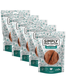 SIMPLY FROM NATURE Meat Strips 5x80 g stripsuri pentru caini