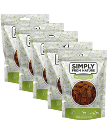 SIMPLY FROM NATURE Meat Noodles 5x80 g cerb si mistret, recompensa caini
