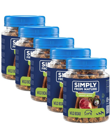 SIMPLY FROM NATURE Smart Bites cuburi mistret 5x130 g snack caine