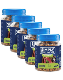 SIMPLY FROM NATURE Smart Bites Dog training treats 5x130 g din caprioara
