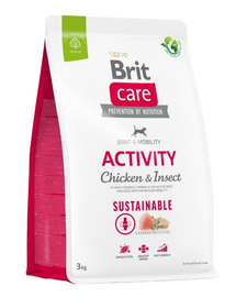 BRIT Care Dog Sustainable Activity Chicken & Insect hrana caini adulti activi 3 kg pui si insecte