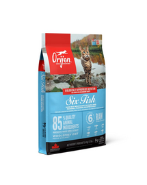 ORIJEN 6 Fish Cat hrana uscata pentru pisici adulte, cu peste 5,4 kg