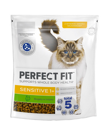 PERFECT FIT Sensitive 1+ hrana pentru pisici cu sistem digestiv sensibil 750 g