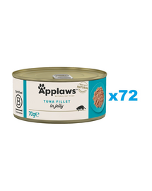 APPLAWS Cat Adult Tuna Fillet in Jelly Set conserve pisica, cu ton in aspic 72x70g