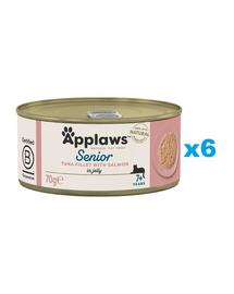 APPLAWS Cat Senior Tuna with Salmon in Jelly Conserve pisica senior, cu ton si somon in aspic 6x70g
