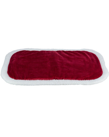TRIXIE Xmas Nevio covor oval pentru caine sau pisica, alb/rosu 98x58 cm