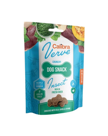 CALIBRA Dog Verve Crunchy Snack Insect&Fresh Duck 150 g snack fara cereale, insecte si rata pentru caini