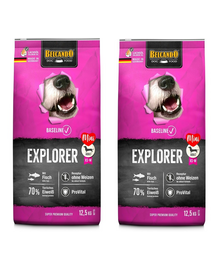 BELCANDO Baseline Explorer 2 x 12,5 kg hrana caini adulti talie mica, medie