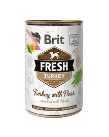BRIT FRESH Turkey & Peas 400 g curcan si mazare hrana caini