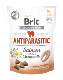 BRIT Care Dog Functional Snack Antiparasitic 150g recompensa antiparazitara cu somon