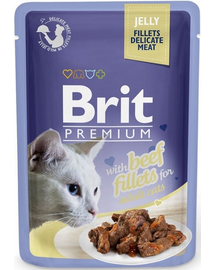BRIT Premium Cat Delicate fillets in jelly vita in aspic 24x85g plicuri hrana umeda