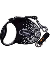 FLEXI Glam Splash Crystal S Lesa banda 3m negru decorat cu cristale Swarovski