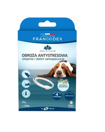 FRANCODEX Zgarda anti-stres cu valeriana pentru caini < 25 kg 60 cm