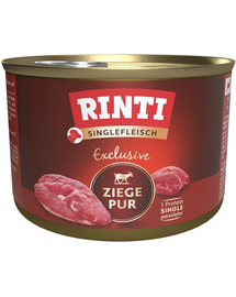 RINTI Singlefleisch Exclusive Goat Pure carne de capra hrana monoproteica pentru caini 185 g