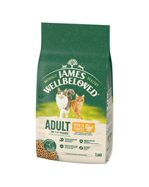 JAMES WELLBELOVED 1,5 kg hrana pisici adulte 1-7 ani bogata in curcan