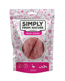 SIMPLY FROM NATURE Meat Strips Recompense cu carne de gasca pentru caini 80g