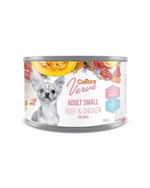 CALIBRA Dog Verve GF Adult Small Beef&Chicken 200 g conserva hrana umeda fara cereale, vita si pui pentru caini de rase mici